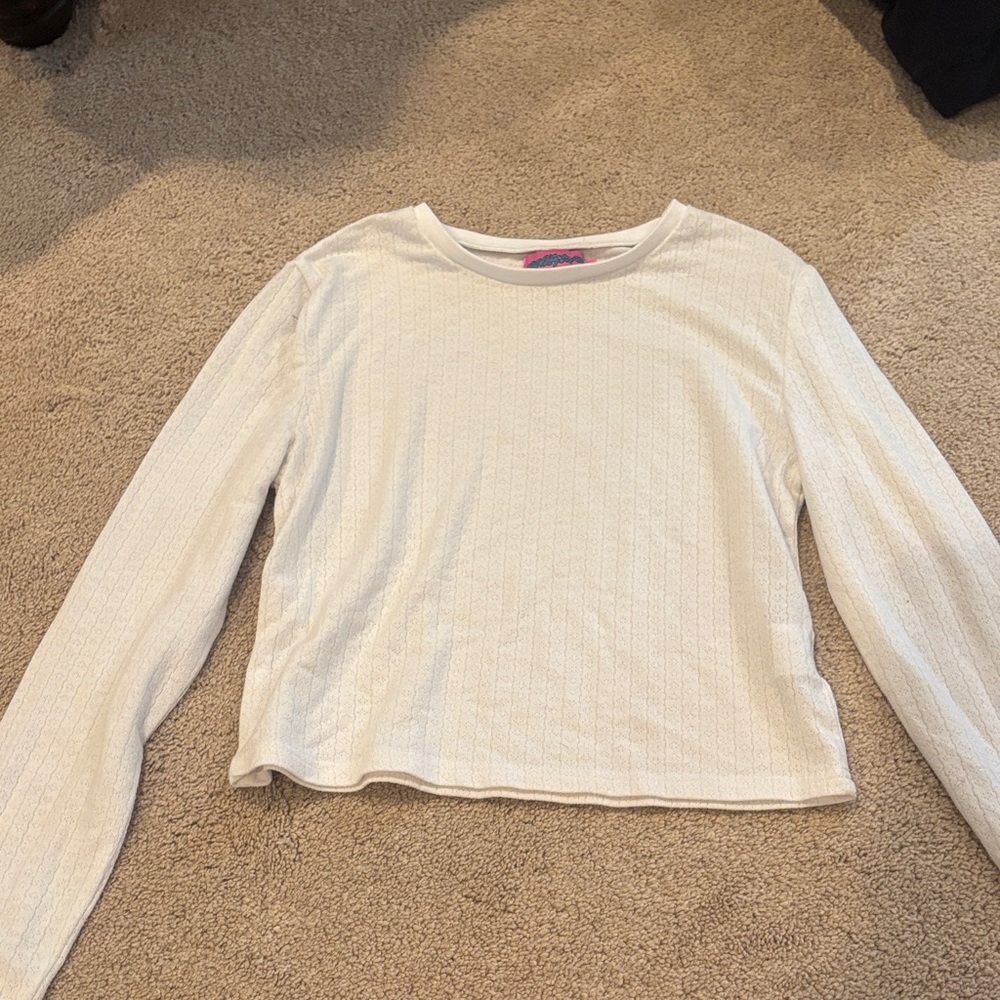 Edikted Kids Cream Long Sleeve Tee
